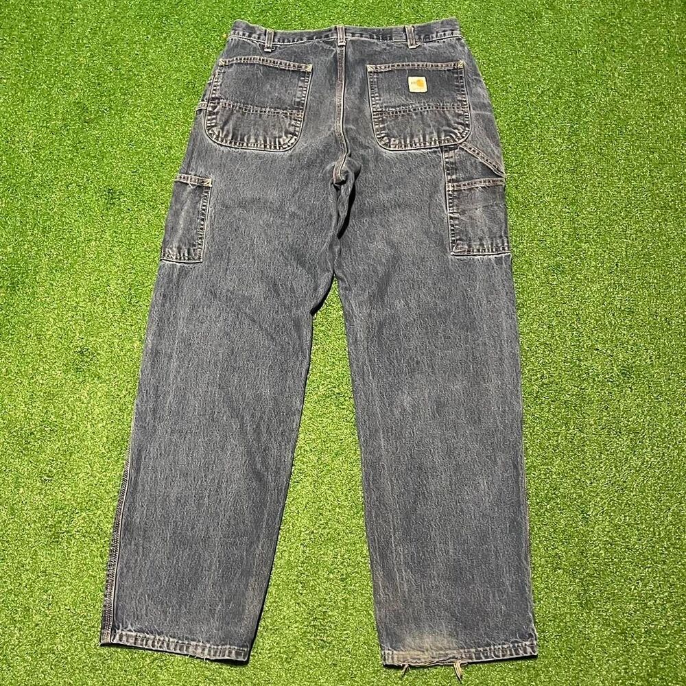 Carhartt FR Denim Baggy Cargo Carpenter Jeans Size 34x32